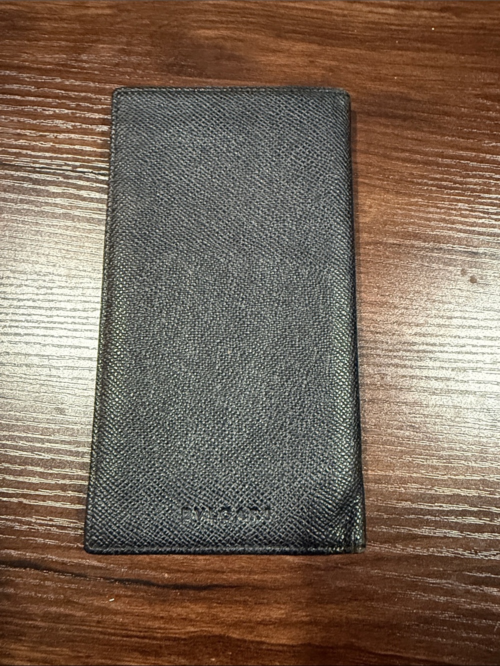 Bvlgari Black Textured Long Wallet